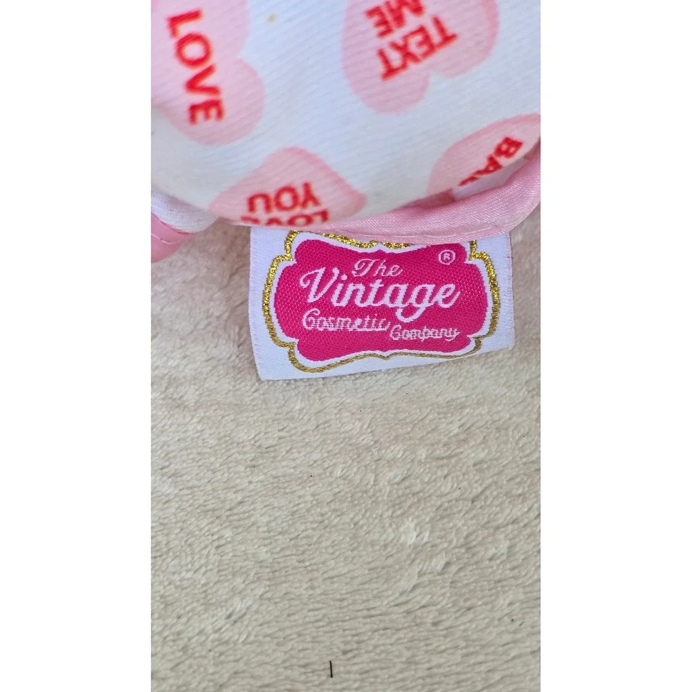 The Vintage Cosmetic Company Pink Conversation Heart Shower Cap Retro Style